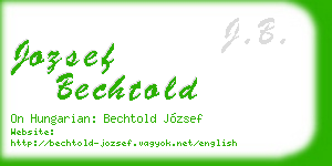 jozsef bechtold business card
